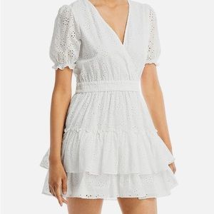WAYF Short sleeve white mini dress